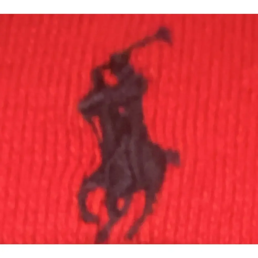 Polo by Ralph Lauren Mens L Red V-Neck Knit Cotton Polo Pony Logo Sweater